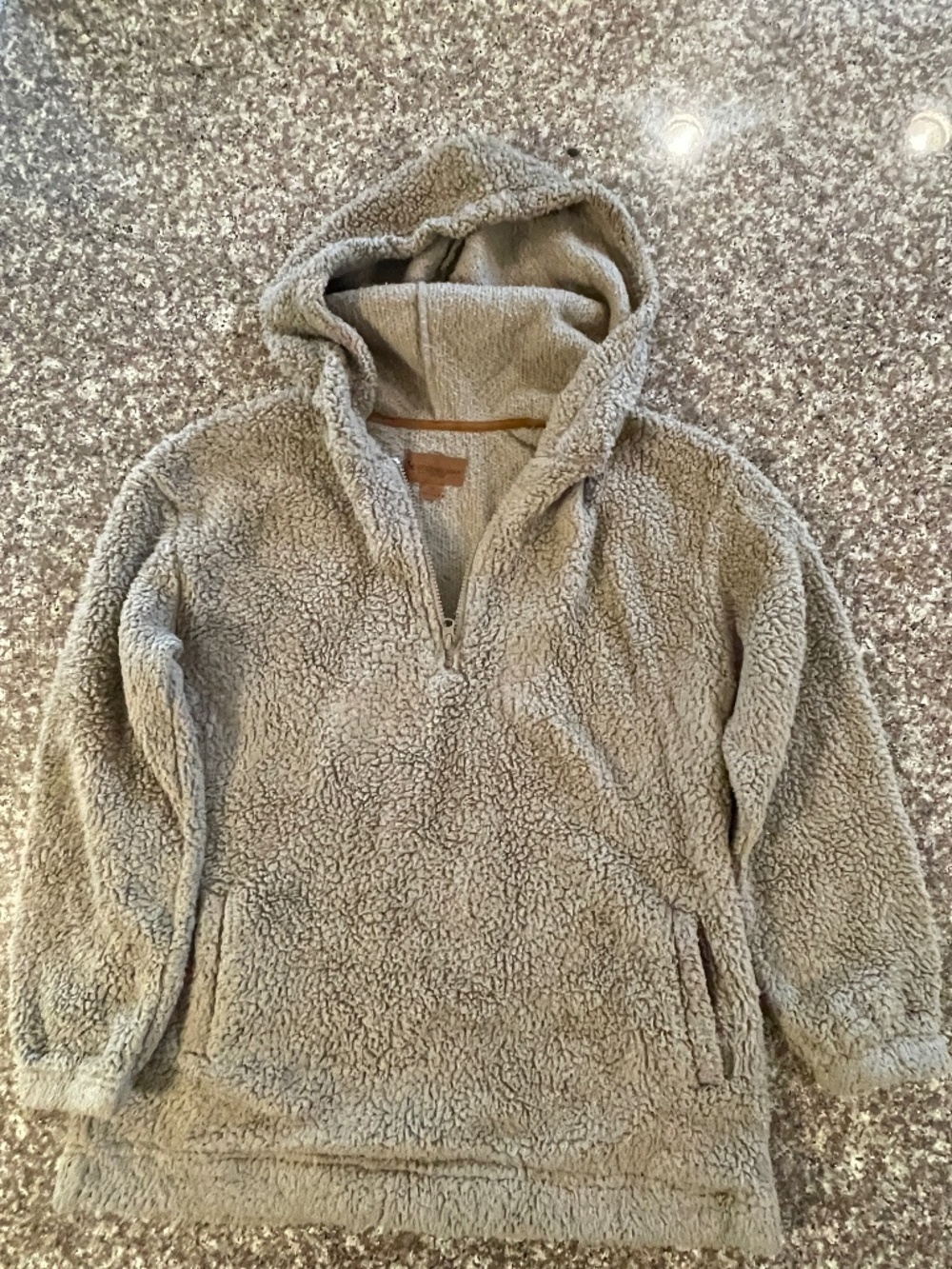 Koolaburra by UGG Brushed Back Sherpa Hoodie Sage Green Pullover size medium